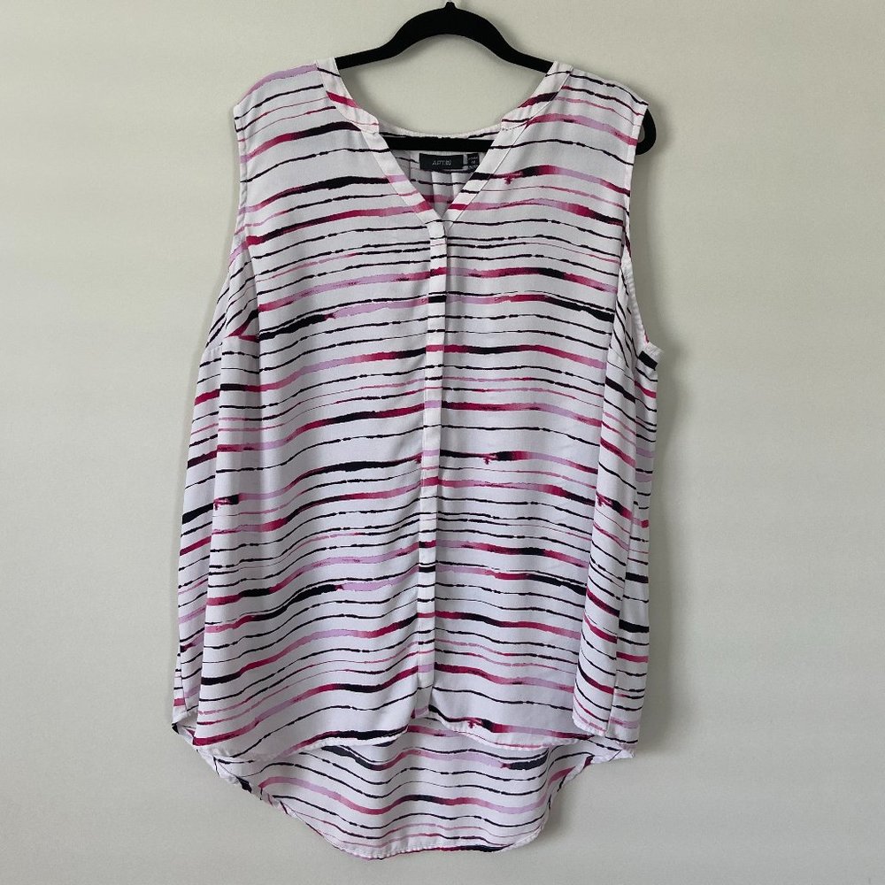 Woman's Apt 9 Multicolored Striped Tank 3X